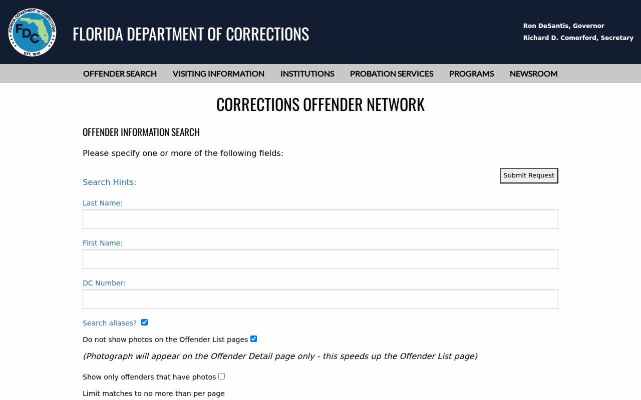 Bradenton residents directory Florida corrections search