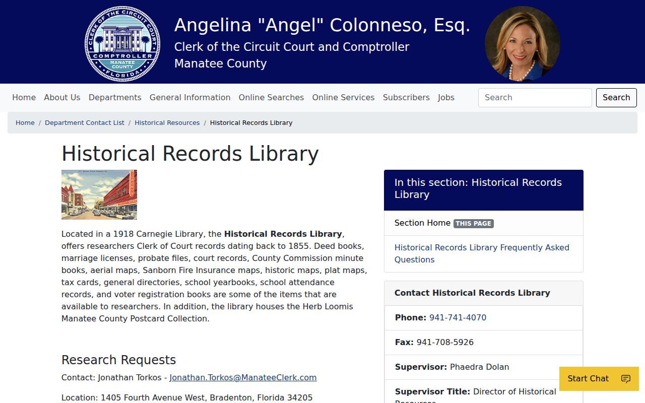 Bradenton city directory Manatee County Historical Records Library page